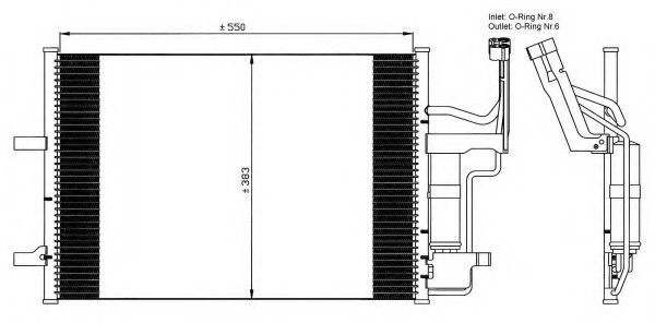 NRF 35508 Condenser, air conditioning